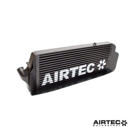 we have developed an improved version of our Generation 3 intercooler that includes an air ram scoop to force cold air through the core for more efficient air flow and to ensure cooler charge temperatures.Our solution to increasing the intercooler’s size and performance within the confines of the limited space behind the bumper is based upon a 60mm core that’s twice as high and almost 100mm longer than the standard item. This offers a massive increase in overall capacity in comparison to the original intercooler