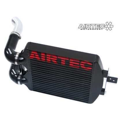 runs left to right of the end tanks this gives the single pass design intercooler the shortest route for the charged air to pass though