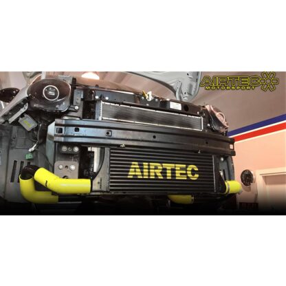 Replaces very restrictive original twin intercooler setup with lengthy pipework