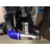 with an AIRTEC design high flow 60mm core intercooler and a shorter alloy boost pipe kit. We keep fast turbo spool up by using 50mm pipework from turbo to intercooler and 60mm out of the intercooler to help match the throttle body