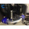 Replaces very restrictive original twin intercooler setup with lengthy pipework