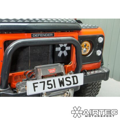 Designed as a comprehensive middle-ground option to suit Land Rover Defender/Discovery or Range Rover 300TDI owners that wish to see a noticeable improvement in performance but without having to sacrifice the front end space required for a full front mount intercooler set up.This freer-flowing intercooler features a double sized core and offers much greater surface area