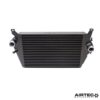 the AIRTEC Motorsport intercooler offers much greater efficiency and volume over standard.The outlets remain at 50mm each side to fit with the original boost hoses and the intercooler requires only minor trimming of the original plastic mountings to fit in place. It has been designed fit with models with air-con but will also fit models without air-con after some mild fettling to the slam panel support stays