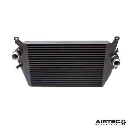 the AIRTEC Motorsport intercooler offers much greater efficiency and volume over standard.The outlets remain at 50mm each side to fit with the original boost hoses and the intercooler requires only minor trimming of the original plastic mountings to fit in place. It has been designed fit with models with air-con but will also fit models without air-con after some mild fettling to the slam panel support stays