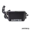 AIRTEC Motorsport’s solution to improving the set up is to utilise the available space behind the front bumper and develop a much larger front mount intercooler package. As a result