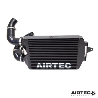 AIRTEC Motorsport’s solution to improving the set up is to utilise the available space behind the front bumper and develop a much larger front mount intercooler package. As a result