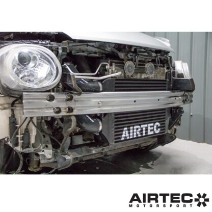 this direct replacement intercooler measures nearly twice as high and over 50% wider overall