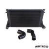 the intercooler was tested back-to-back on the dyno against the OEM item. This showed a huge reduction in air charge temperatures over standard.Our test car was fitted with a Cobra cat-back exhaust system and running Revo Stage 1 software.Stock intercooler temps reduce to an average of 64 degrees and peak at 68 degrees (after 5 back-to-back runs). On the Stage 1 Revo software