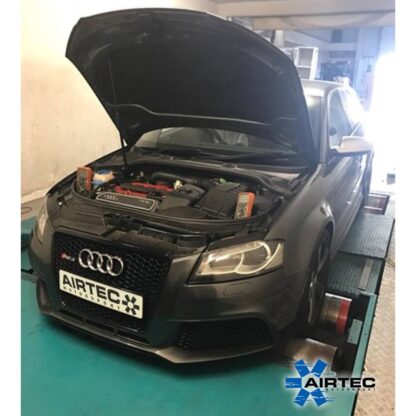 it fits neatly behind the original bumper and can be used with the original hoses.TESTEDRolling Road test results - Carried out at AmD Tuning on 11/04/2017Standard Intercooler:Run 1 - Into intercooler: 117 degrees - Out of intercooler: 69 degreesRun 2 - Into intercooler: 117 degrees - Out of intercooler: 68 degreesRun 3 - Into intercooler: 119 degrees - Out of intercooler: 78 degreesAIRTEC Intercooler:Run 1 - Into intercooler: 116 degrees - Out of intercooler: 36 degreesRun 2 - Into intercooler: 117 degrees - Out of intercooler: 36 degreesRun 3 - Into intercooler: 118 degrees - Out of intercooler: 37 degreesThe comprehensive fitting kit includes all the correct fixtures and fittings
