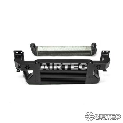 the intercooler makes full use of the vehicle’s entire front grille area while still retaining the towing eye feature.It therefore offers a huge increase in surface area and volume over standard