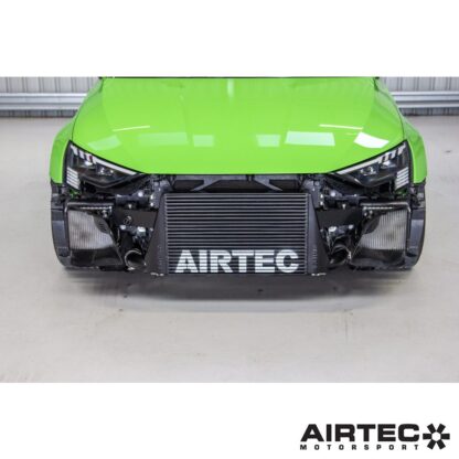 as well as detailed fitting instructions.Its proven cooling efficiency makes it an essential modification for all modified Audi RS3s.Dimensions:OEM intercooler:Width: 640mmHeight: 163mmDepth: 80mmCapacity: 8.3 litresFront area: 1