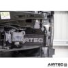 external oil cooler neatly behind the bumper where it could still benefit from direct air flow