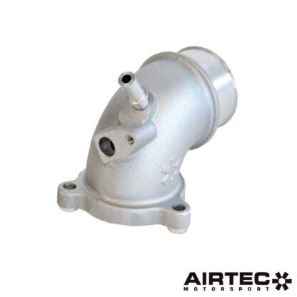 this larger elbow connector offers increased flow.By reducing restriction within the induction system