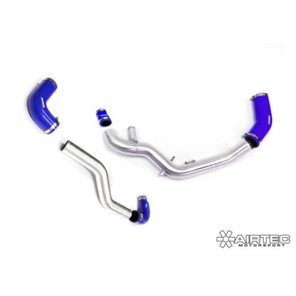 AIRTEC big boost pipe kit for the Fiesta ST180 & ST200The kit includes:Two 2.5" alloy hard pipesFour Pro Hoses silicone connectorsStainless steel jubilee clipsSwaged ends for a better fit.Finished in Pro-Series Black finishThis kit is designed as a perfect compliment to an already modified Fiesta ST180 or ST200 and will work with all AIRTEC intercoolers.Now only supplied WITHOUT SYMPOSER take off.Pro Series black pipes only.Hose colour shown for illustration purposes only.Please note: If fitting with the AIRTEC Motorsport Stage 2 intercooler