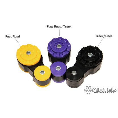 fast road/track day purple or race-spec black bushes.Yellow Bushes – Perfect for every day use and the odd track day