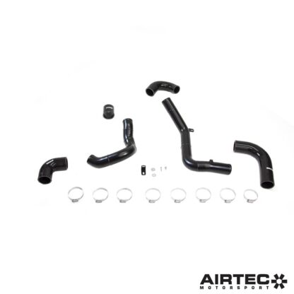 The 2.5" big boost pipe kit is a must for all remapped STs and everything you need is included in the kit.Will fit With the following intercoolers:AIRTECPacePro-AlloyForgeFord OEMDirect replacement! No modification needed.2.5" hard pipe upgrade removes Ford's 2.0" restrictive boost pipes.This kit is designed for remapped and BIG power Focus STs.All pipes have swaged ends to stop the pipes blowing off on higher power cars.Fitting takes 1 - 2 hours.Pipework only available in blackHose colour shown for illustration purposes onlyAIRTEC part no: ATMSFO74