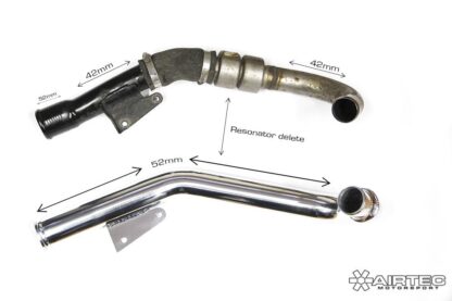 the AIRTEC Motorsport hot side boost pipe creates a much smother air flow by replacing the restrictive bends and smaller diameter pipe.Features:Swaged ends to prevent blowing of on bigger power cars.Will work perfect with standard or re-mapped Fiesta ST's.To fit with both