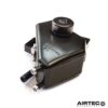 the AIRTEC Motorsport header tank is made from lightweight alloy and comes in a natural silver or high quality powder coated black finish. It also features a sight glass to view the coolant level and comes with an uprated high pressure cap.