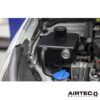 the AIRTEC Motorsport header tank is made from lightweight aluminium and comes in a natural silver or high quality powder coated black finish. It also  features a sight glass to view the coolant level and comes with an uprated high pressure cap.The tank uses original fixing points