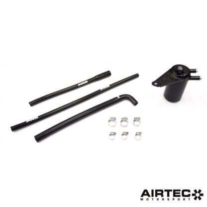which allows the catch can to attach neatly in place.The can itself features an internal baffle and dipstick