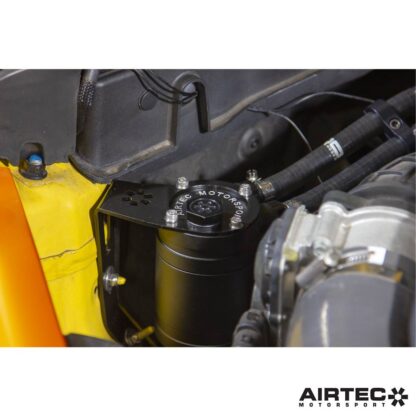 which allows the catch can to attach neatly in place.The can itself features an internal baffle and dipstick