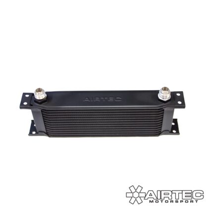 AIRTEC Motorsport Universal Oil CoolerOur new range of AIRTEC Motorsport oil coolers are now available to order.These compact coolers are suitable for use with either engine or transmission oil and feature a high-flow 12-row core to aid cooling.They also features cast -8 or -10 male fittings (please select when ordering)