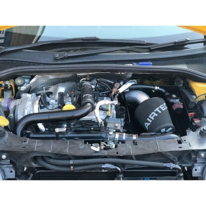 simple upgrade solution for a Renault Megane turbo converted Clio.Fits Clio 197 without factory air-con fitted (or air-con delete kit fitted).Comes complete with 2x hard pipes and 4x Pro Hoses silicone connectors.WILL FIT WITH STOCK MEGANE INTERCOOLER