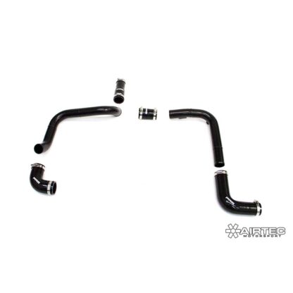 AIRTEC Motorsport big boost pipe kit for a Meglio (Megane-powered Clio)Designed to directly replace the original boost pipes and hoses with larger and freer flowing 50mm AIRTEC Motorsport hard pipes and Pro Hoses silicone connectors.This complete kit creates an easy