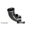 freer flowing design compared to the more restrictive OEM elbow.Made from lightweight aluminium and finished in high-quality powder coat black finish