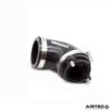 despite the turbo's inlet measuring 51mm in diameter. This causes an unnecessary restriction within the intake side that hampers flow and limits throttle response.Our AIRTEC Motorsport direct replacement elbow features a CNC-machined flange with a correctly matched 51mm diameter