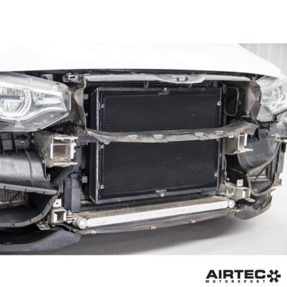 the radiator fits neatly behind the bumper and requires no modifications to fit