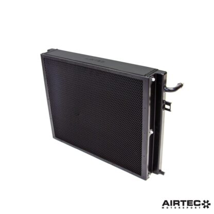 the keys to ensuring a consistently lower running temperature are to increase the capacity of the system and its ability to cool it.The SolutionAIRTEC Motorsport’s solution to improving the original set up with the limited space available behind the bumper to make it any wider or taller was to instead extend it forwards by introducing a core that's nearly 60mm thicker