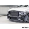 the radiator fits neatly behind the bumper and requires no modifications to fit