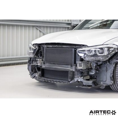 the radiator fits neatly behind the bumper and requires no modifications to fit