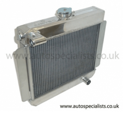 An affordable cooling solution to cool your Mk1 & Mk2 EscortDimensions:Height: 470mmWidth: 430mm (without brackets)Depth: 80mmCore Dimensions:Height: 350mmWidth: 425mmDepth: 42mmFeatures42mm high flow performance tube & fin coreBolt on side brackets