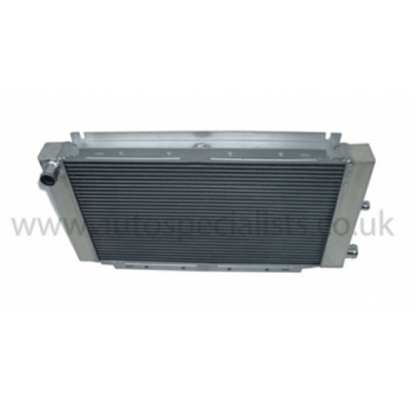 Fiesta Mk2 XR2 AIRTEC all alloy radiator 40mm corePerfect for highly modified & turbocharged Mk2 Fiestas.Dimensions: Height: 355mmLength: 600mmDepth: 50mmFeaturesLight weight tube and fin coreDirect replacement for standard radiatorCan be used with standard fan40mm all alloy coreAvailable in Pro-Series Black and Silver finish.AIRTEC part no: ATRADFO10