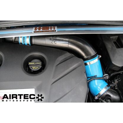 available in pro series satin black.This option is for vehicles that want to retain the look of the standard airbox. Can be fitted with uprated air filter.Features:AIRTEC Motorsport crossover pipeOptional 2 piece silicon hose kitEasy DIY installationHose available in 10 different coloursOptional extra 2 piece silicone hose kit available Registered Design Right number: 6059110AIRTEC part no: ATMSFO54