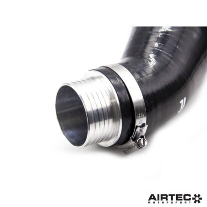 which makes installation a simple task.Please note: this will fit with any air filter kit that uses the original air box outlet size of 80mm.Specification:Larger overall capacity and freer-flowing designImprovement in response and soundDirect replacement fitmentHigh quality Pro Hoses silicone pipeBillet aluminium connectorIncludes jubilee clipsFeatures detailed fitting guideAIRTEC Part No: PH/INDYGR1