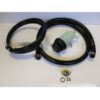 including stainless fixings2 x 1.75 mtr long Gloss Black fluoro lined (oil resistant) silicone hoses