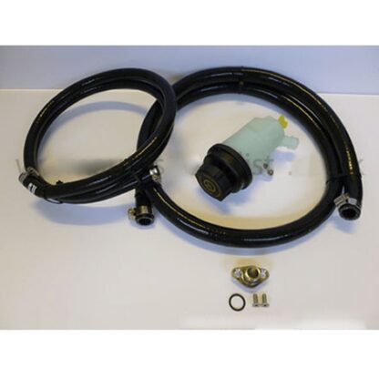 including stainless fixings2 x 1.75 mtr long Gloss Black fluoro lined (oil resistant) silicone hoses