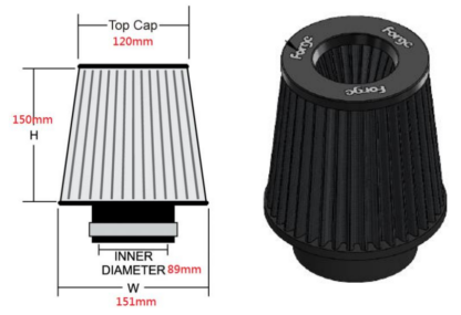 cotton filter) for the Forge Motorsport uprated induction kit</p>