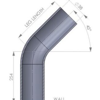<p><u><strong>Fuel Filler Hose 38mm 45&deg; Elbow</strong></u></p>