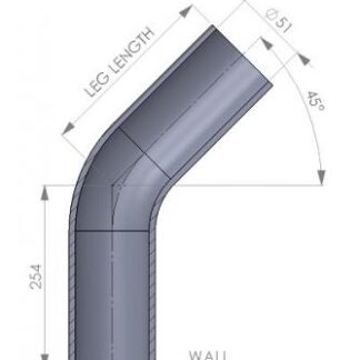 <p><u><strong>Fuel Filler Hose 51mm 45&deg; Elbow</strong></u></p>