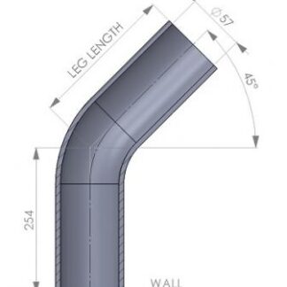 <p><u><strong>Fuel Filler Hose 57mm 45&deg; Elbow</strong></u></p>