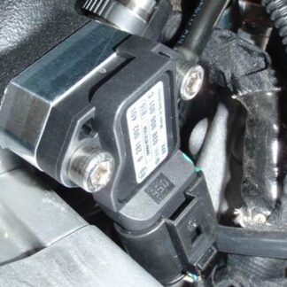 <p>This adaptor plate installs between the boost (MAP)&nbsp;sensor and mounting surface to allow a tapping to run a vacuum operated valve or for connection to a boost gauge.</p>