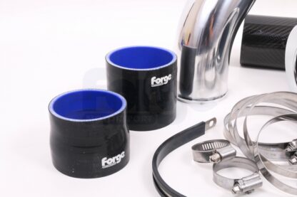 <p>A Cold Air Induction kit utilising a Dual cone low resistance air filter coupled with carbon fibre and silicone to achieve maximum flow rates and high density intake charge.</p>
