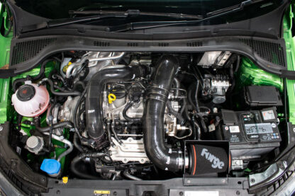 powder coated black for that OEM look and hard wearing finish. This has a dual purpose of drawing air from the cold air inlet on the slam panel and shielding that cold air from the heat of the engine.&lt;/p&gt;
