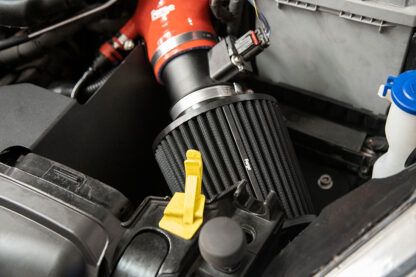 coupled to a large&nbsp;air filter (available in either foam or cotton)