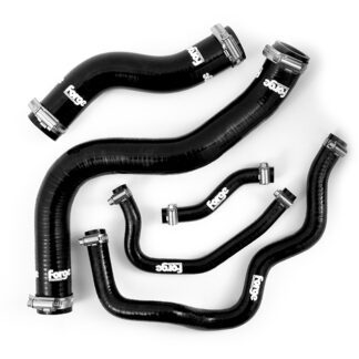<p>This 5 piece hose kit replaces the OEM radiator hoses that run between the engine and the radiator mounted at the front of the vehicle.</p>