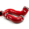 these free-flowing hoses improve turbo response throughout the rev range. The re-enforced silicone structure will withstand greater temperatures and pressures than the original hose and is ideal for tuned engines. Available in red